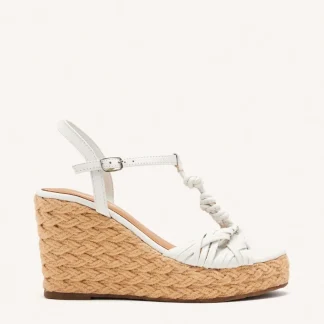 JUTE WEDGE LEATHER SANDALS CASTINE