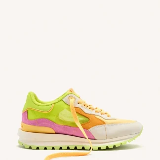 GRID LEATHER SNEAKERS IOLA